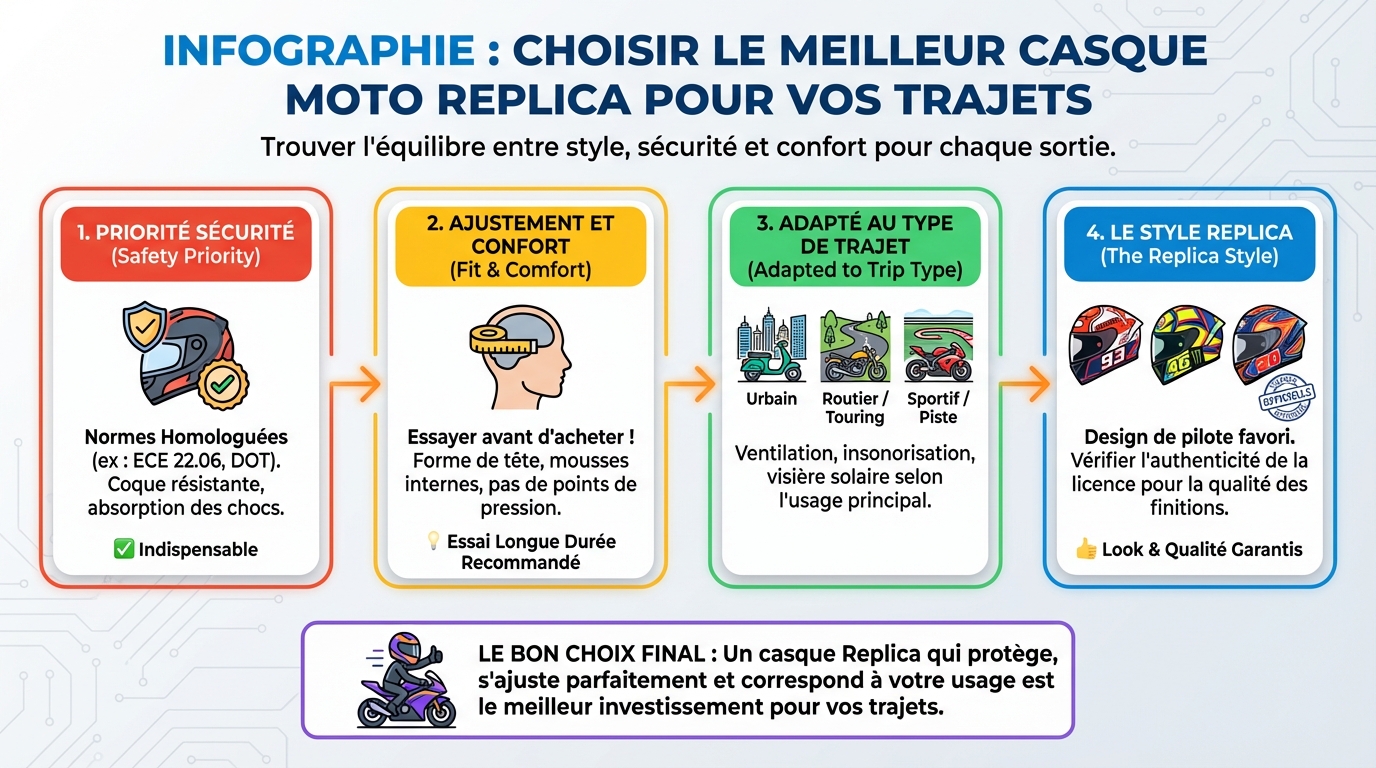 Choisir le meilleur casque moto replica pour vos trajets 1 Les avantages des casques moto replica