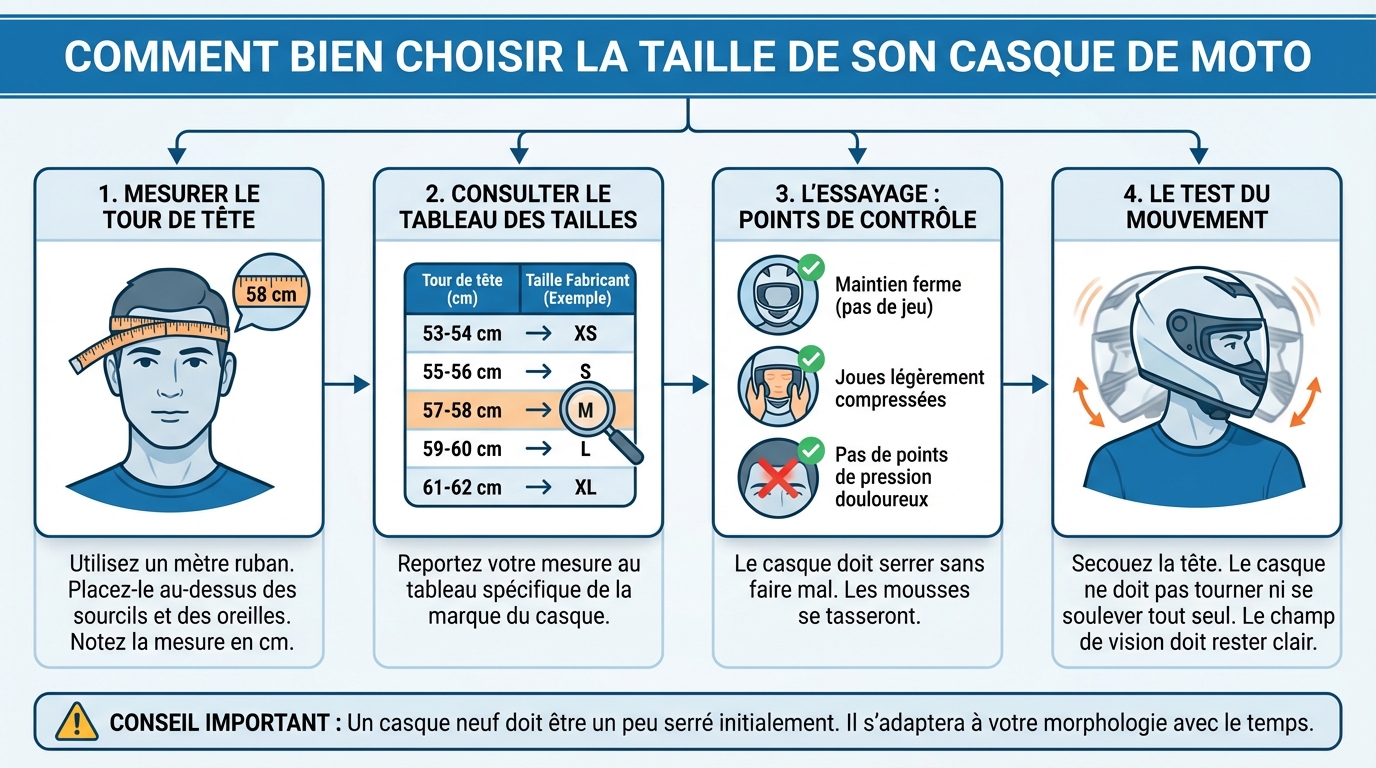 Guide des tailles de casques
