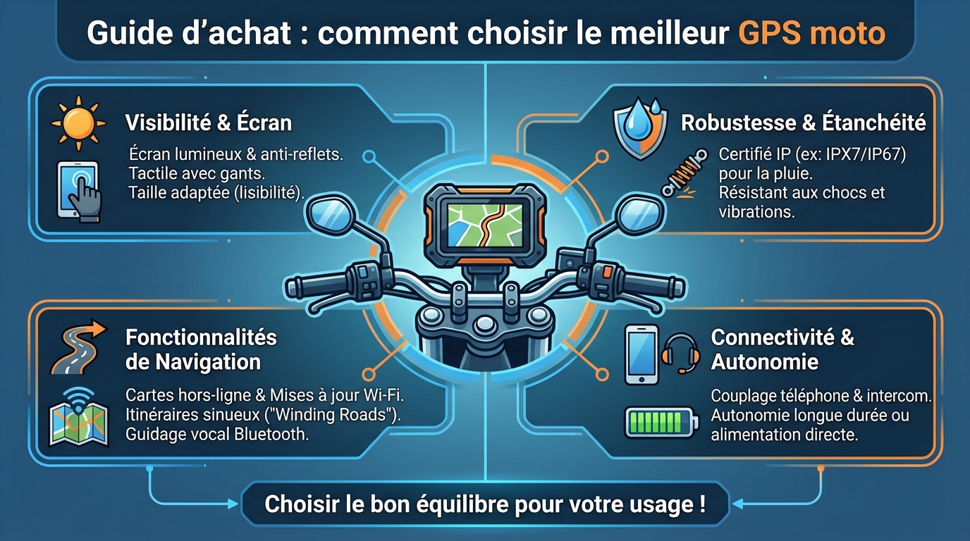 Critères de choix d'un GPS moto
