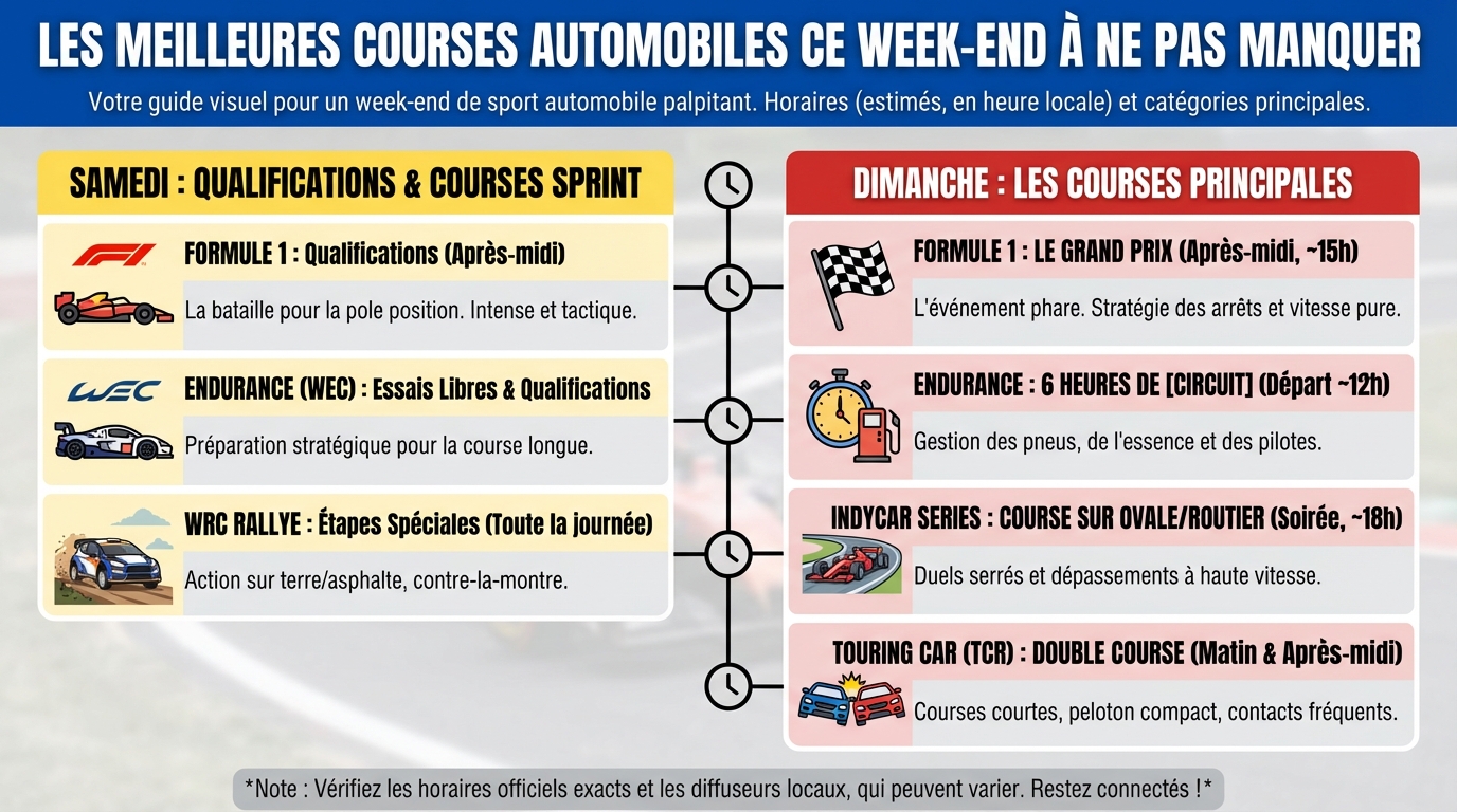 Les meilleures courses automobiles ce week-end à ne pas manquer 1 Les événements majeurs ce week-end