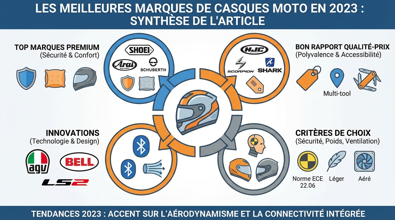 Les meilleures marques de casques moto en 2023 1 Critères de choix d'un casque