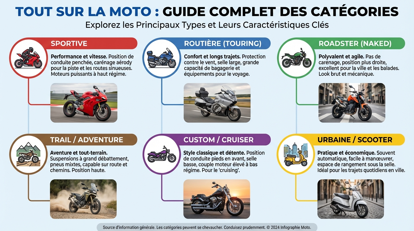 Les différentes catégories de motos