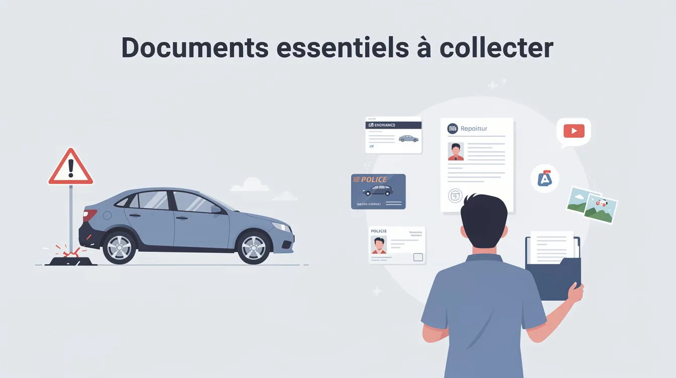Comment retrouver un accident de la route facilement 1 Documents essentiels à collecter