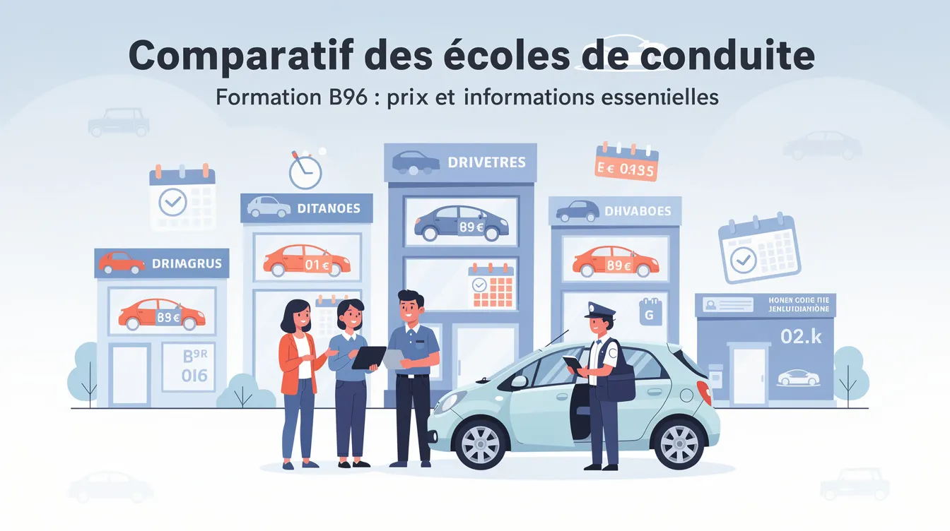 Formation B96 : prix et informations essentielles 1 Comparatif des écoles de conduite